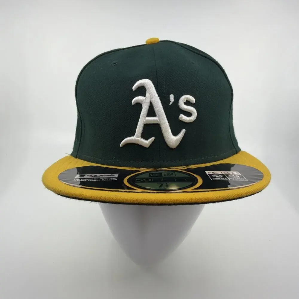 Oakland Athletics New Era 59FIFTY Fitted Hat 7 1/2 MLB Baseball Cap